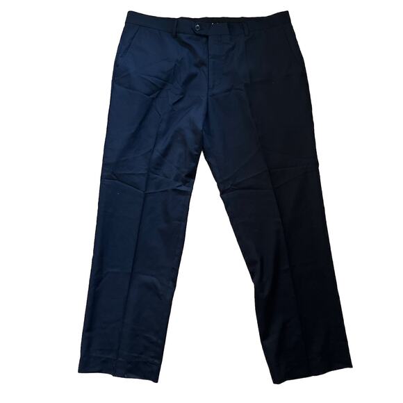 Paul Smith London Men’s Wool Blend Dress Pants Navy Blue Sz 54 (38x28) Flat Frnt